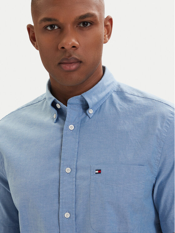 Tommy Hilfiger Tommy Hilfiger Риза MW0MW42285 Светлосин Regular Fit