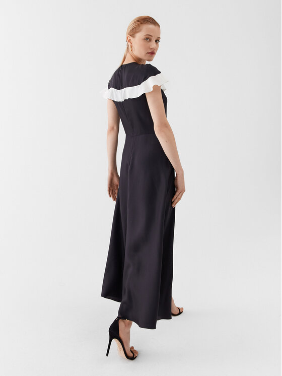 Red Valentino Red Valentino Každodenní šaty 2R3VAGS0 Černá Regular Fit