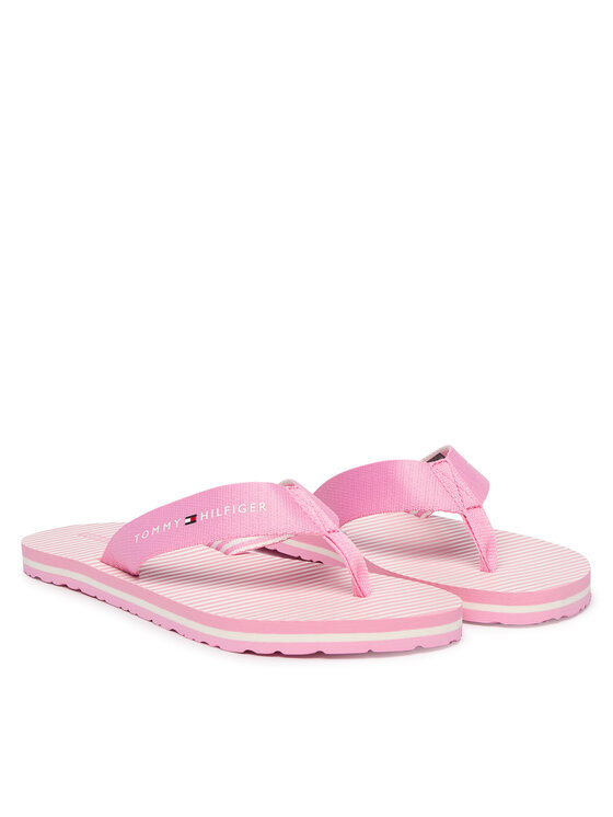 Tommy Hilfiger Tommy Hilfiger Žabky Th Ithaca Stripe Summer Sandal FW0FW09192 Růžová