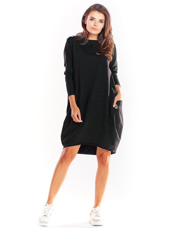 Infinite You Infinite You Vestito di maglia M232 Nero Basic Fit