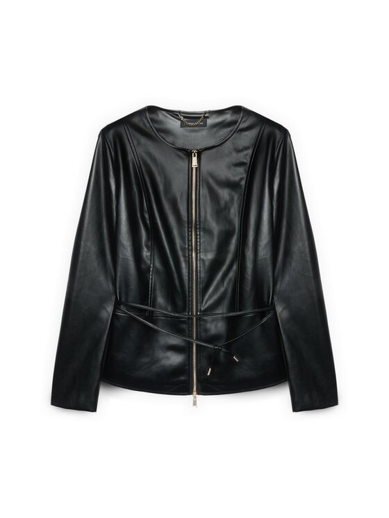 Fiorella Rubino Fiorella Rubino Giacca in similpelle R309T001282N033 Nero Regular Fit