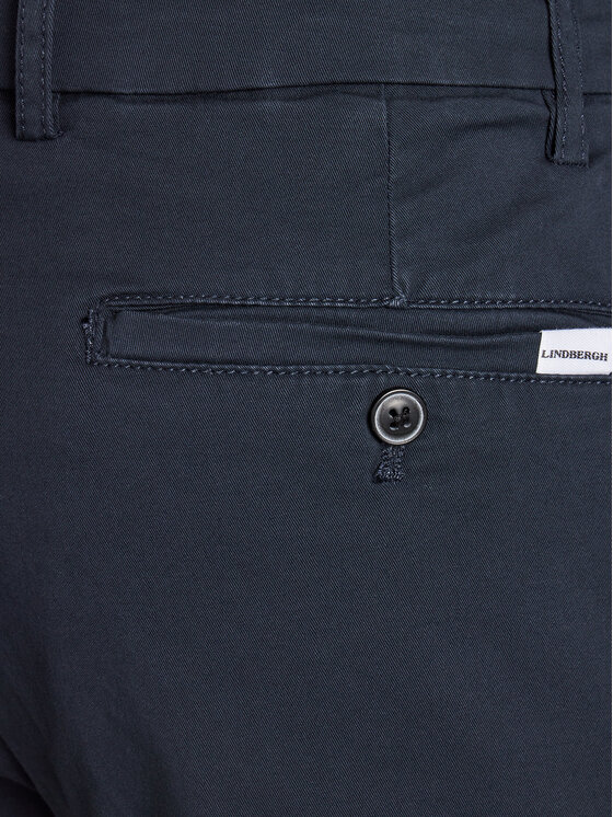Lindbergh Lindbergh Pantaloni chino 30-005044 Bleumarin Slim Fit