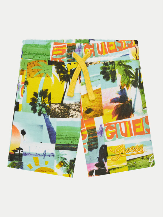 Guess Guess Kratke hlače N5GD13 KA6R4 Šarena Regular Fit