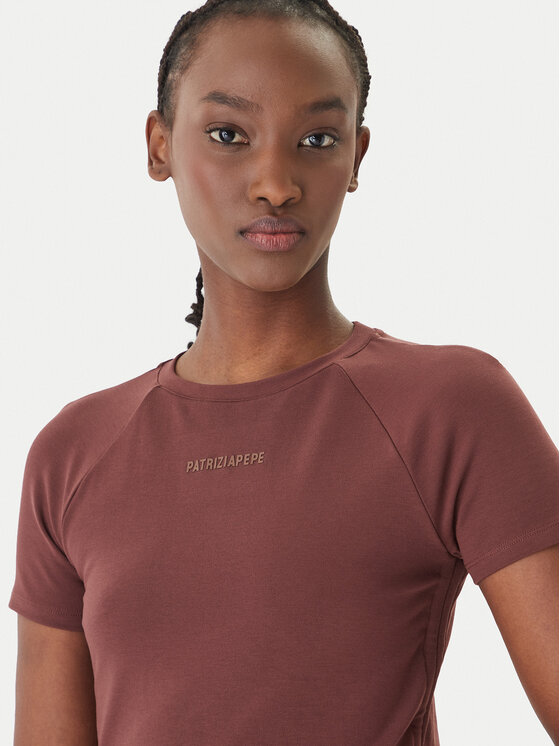 Patrizia Pepe Patrizia Pepe T-Shirt 2M4549/J416-B887 Brązowy Reglan Fit