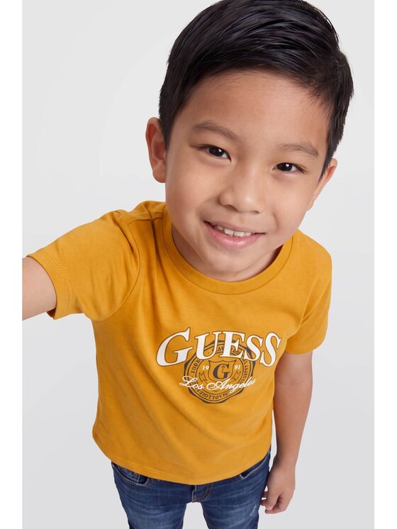 Guess Kids Guess Kids T-Shirt 185387 Pomarańczowy Classic Fit