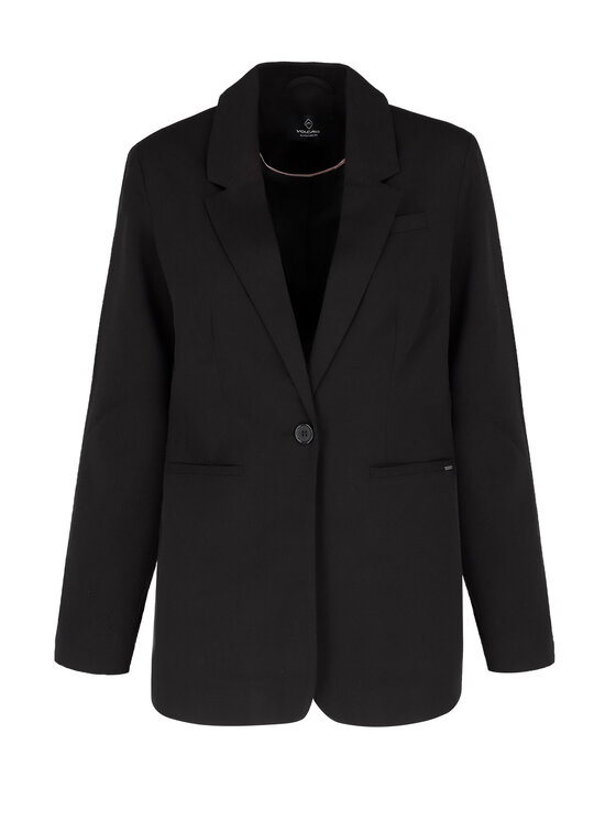 Volcano Volcano Marynarka JB-KATSU Czarny Regular Fit