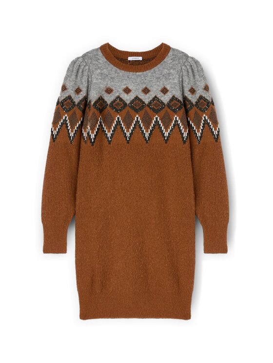 Motivi Motivi Vestito 7612W001520N0V2 Marrone Slim Fit