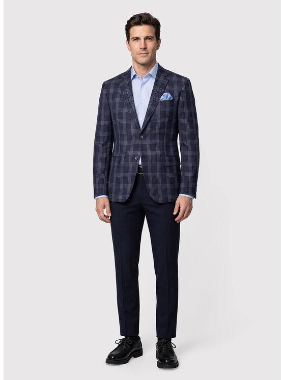 Pako Lorente Pako Lorente Marynarka P26WF-3X-021 Granatowy Slim Fit