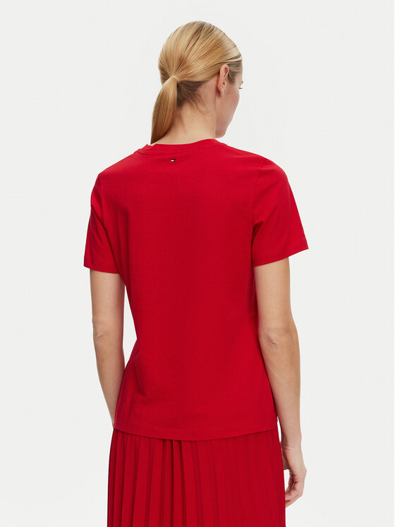 Tommy Hilfiger Tommy Hilfiger Marškinėliai WW0WW45522 Raudona Regular Fit