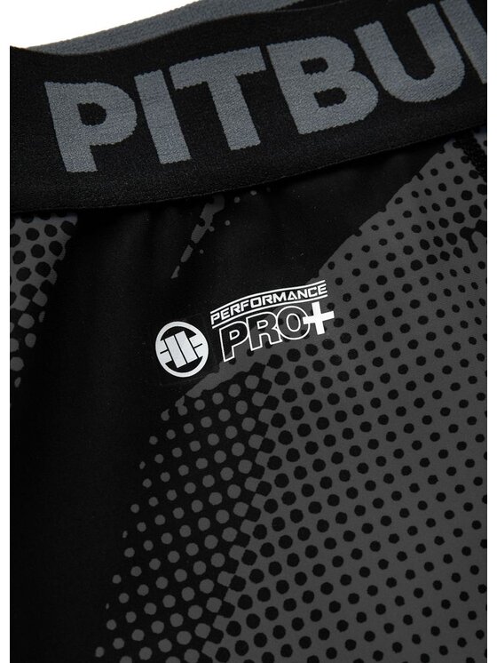PITBULL PITBULL Szorty sportowe Spodenki kompresyjne Dot Camo II M Szary Slim Fit