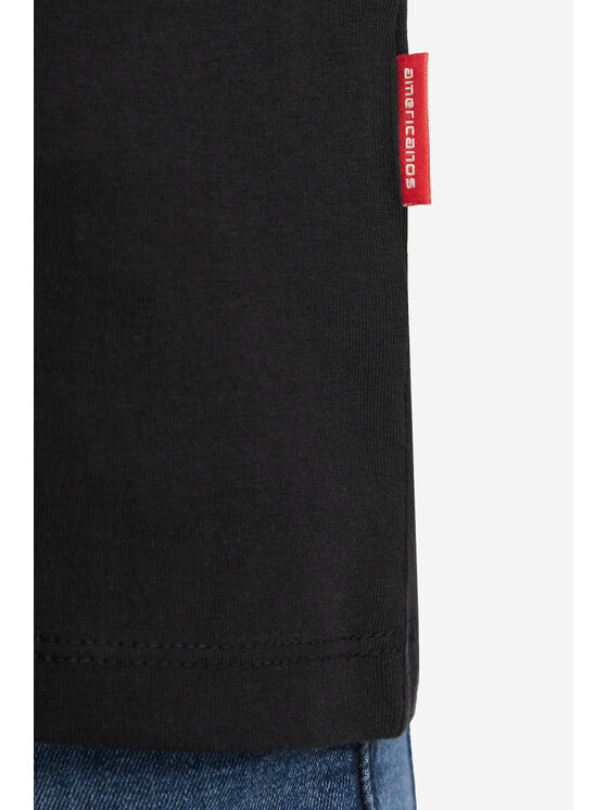 Americanos Americanos T-shirt W226-AMLTS-1057 Nero Regular Fit