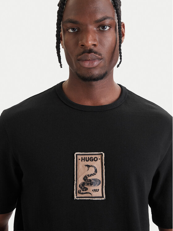 HUGO HUGO T-Shirt Dobul 50558407 Czarny Relaxed Fit