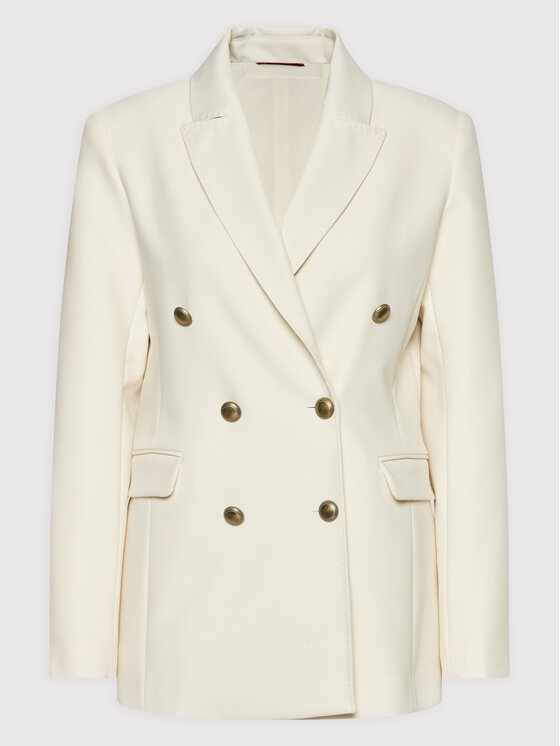 MAX&Co. MAX&Co. Bleizers Lavagna 70410522 Balts Regular Fit