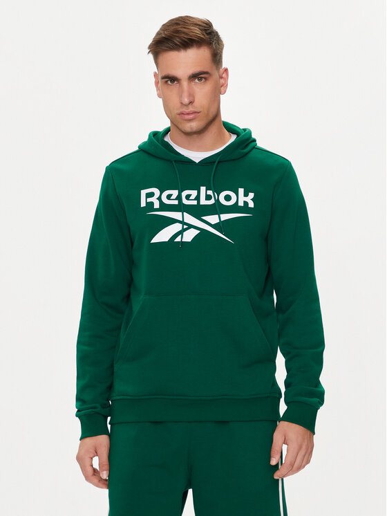 Reebok Majica Dugih Rukava Identhlty Big Logo 100076427 Zelena Regular Fit