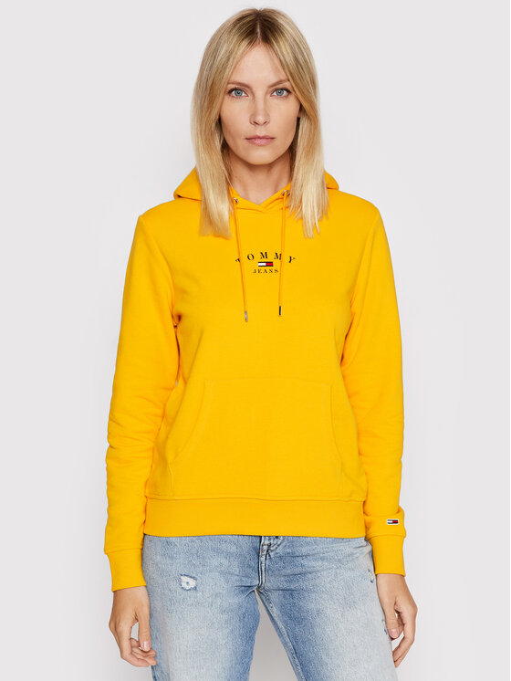 Tommy Jeans Felpa Essential Logo DW0DW11820 Arancione Regular Fit •  Modivo.it