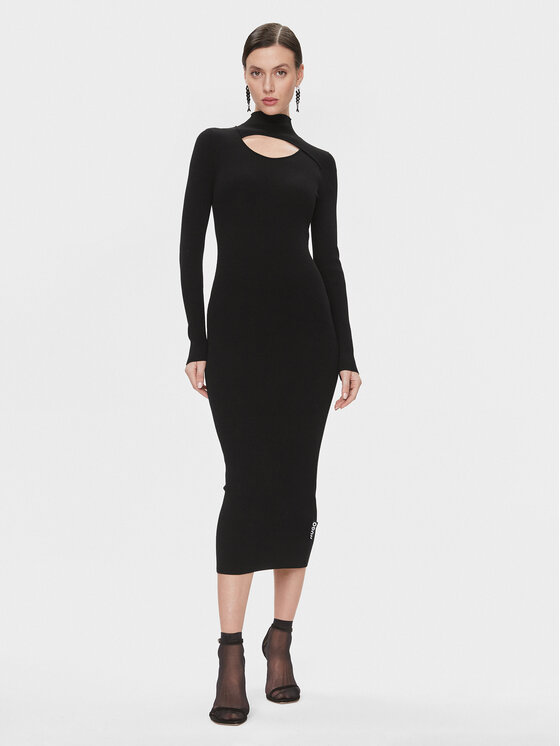 HUGO Hugo Úpletové šaty Soritexa 50502242 Čierna Slim Fit
