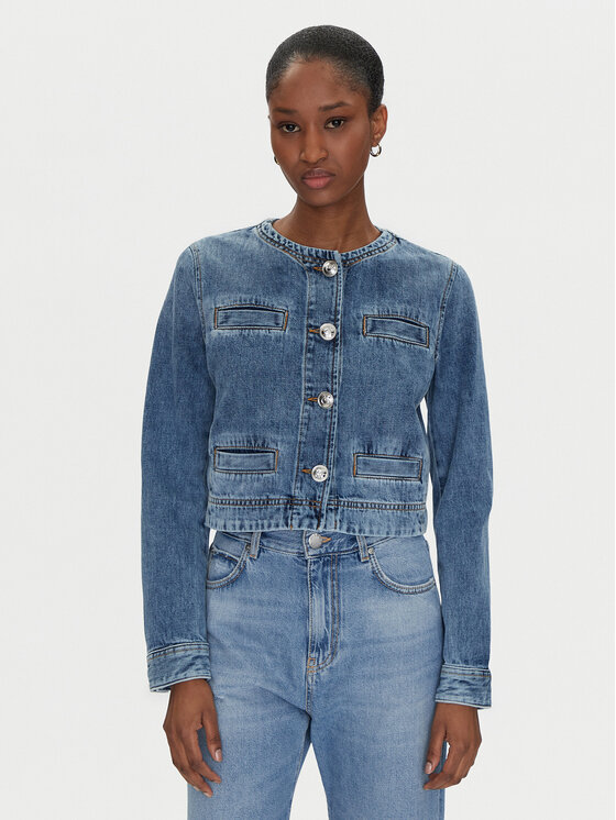 PINKO PINKO Jeansová bunda 104980 A2DW Tmavomodrá Regular Fit
