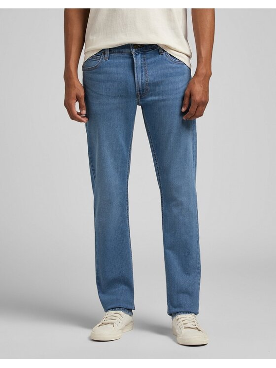 Lee Lee Jeansy DAREN ZIP FLY Niebieski Straight Fit