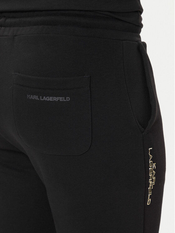 KARL LAGERFELD KARL LAGERFELD Donji dio trenerke 705062 554942 Crna Regular Fit