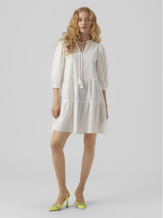 Vero Moda Vero Moda Vasaras kleita Pretty 10279712 Balts Regular Fit