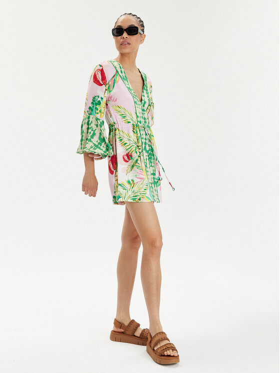 Maaji Maaji Kimono Retro Palms PT2472CPO001 Kolorowy Relaxed Fit