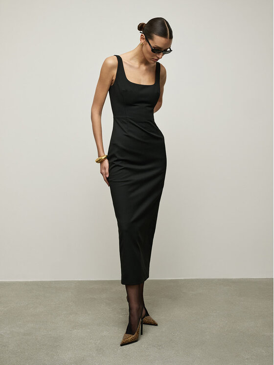 La Mania La Mania Vestito da giorno AMELIE Nero Classic Fit