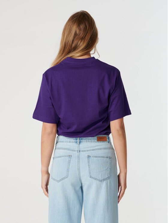 TeeShoppen TeeShoppen T-Shirt 'Oversized Collection' Fioletowy Oversize