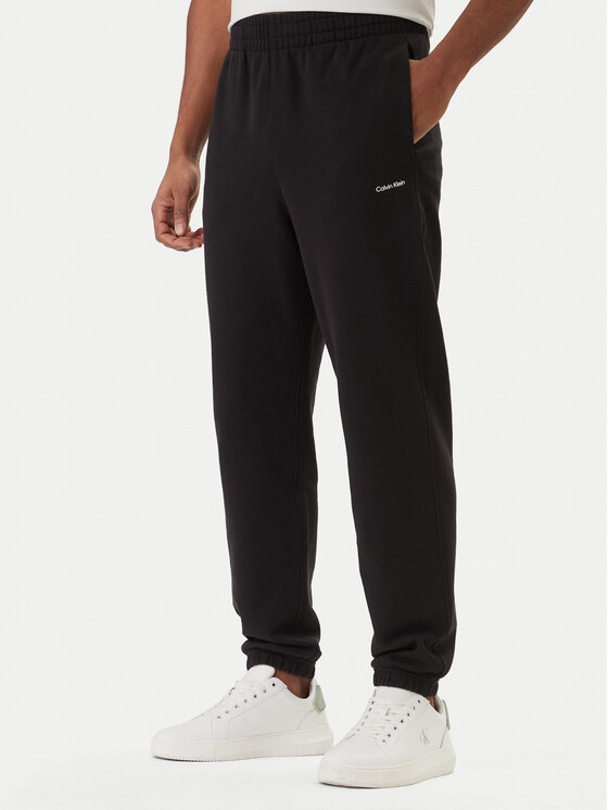 Calvin Klein Calvin Klein Pantaloni trening Nano Standard Logo LV04LF247G Negru Regular Fit