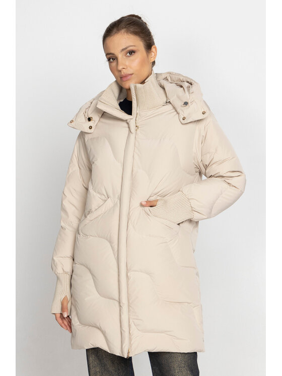 Deni Cler Milano Deni Cler Milano Kurtka zimowa T-DC-9054-D5-40-13-1 Beżowy