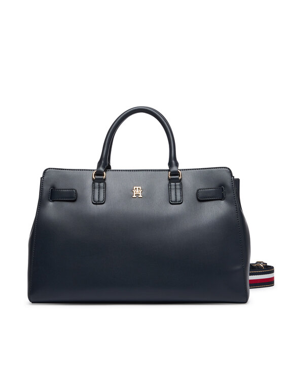 Tommy Hilfiger Geantă Th Joy Satchel Corp AW0AW19318 Bleumarin