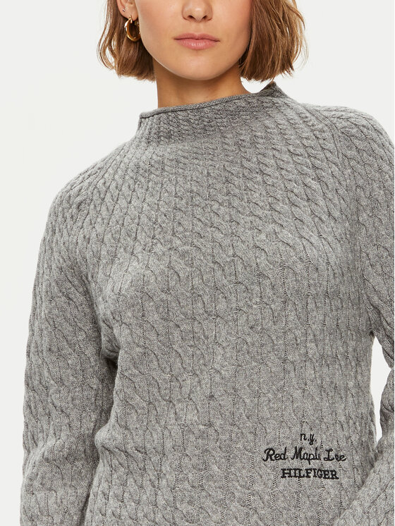 Tommy Hilfiger Tommy Hilfiger Sweter WW0WW42144 Szary Relaxed Fit