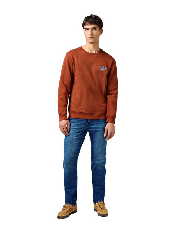 Wrangler Wrangler Felpa 112364093 Arancione Regular Fit