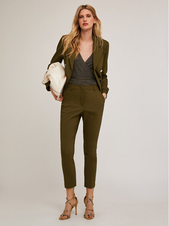 Motivi Motivi Pantaloni di tessuto P203Q103826N035 Verde Regular Fit