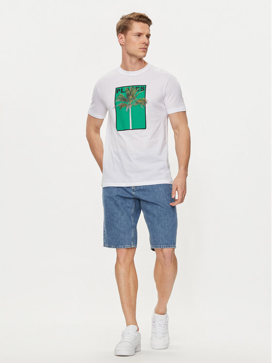 United Colors Of Benetton United Colors Of Benetton Majica 3P7XU108X Bela Regular Fit