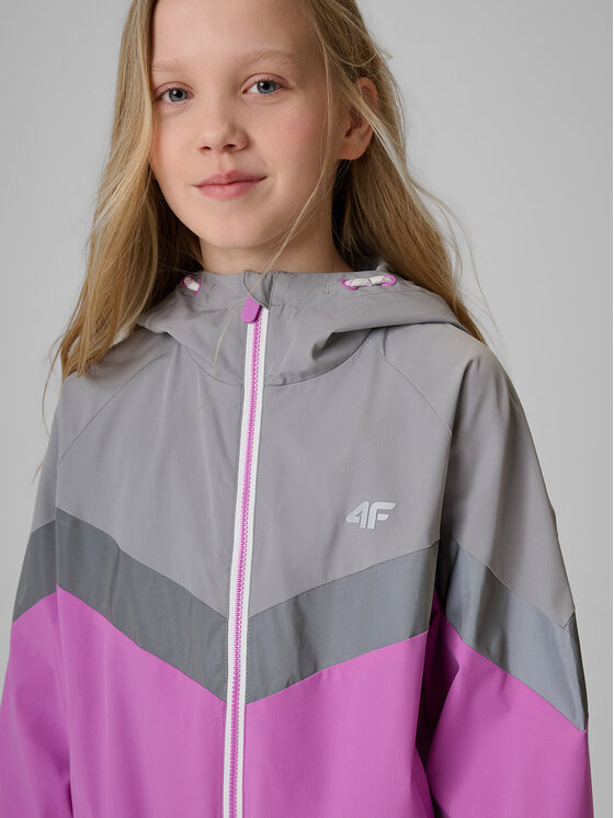 4F 4F Kurtka przejściowa JELLIFICATION Fioletowy jasny Loose Fit