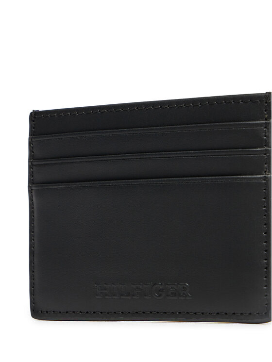 Tommy Hilfiger Kreditkartenetui Monotype Leather Credit Card Holder AM0AM12508 Schwarz