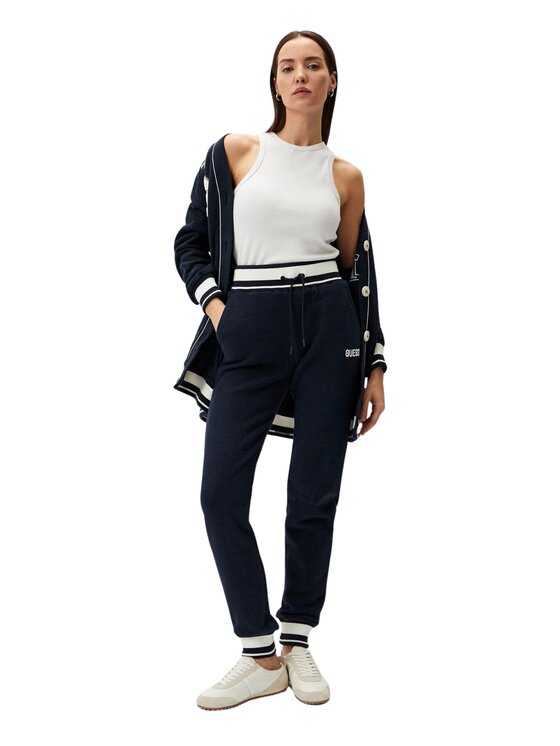 Guess Guess Spodnie damskie Pantalone raquelle jogger Niebieski Regular Fit