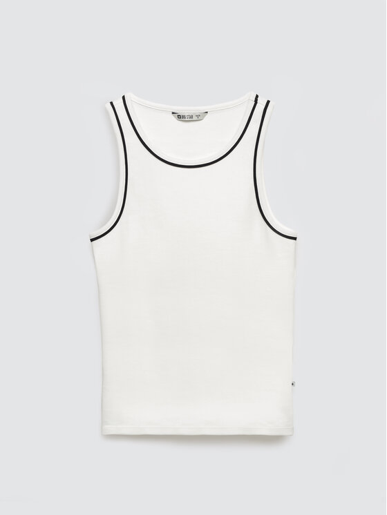 BIG STAR BIG STAR Top LESSA Biały Slim Fit