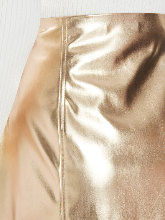 Guess Guess Спідниця зі штучної шкіри W4YD71 WGAP0 Золотий Regular Fit