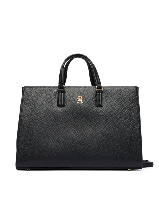 Tommy Hilfiger Tommy Hilfiger Kabelka Th Daily Satchel Mono AW0AW18418 Čierna
