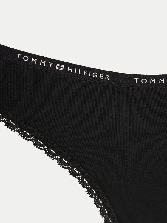 Tommy Hilfiger Tommy Hilfiger Komplekti kuulub 3 paari stringe UW0UW05954 Must