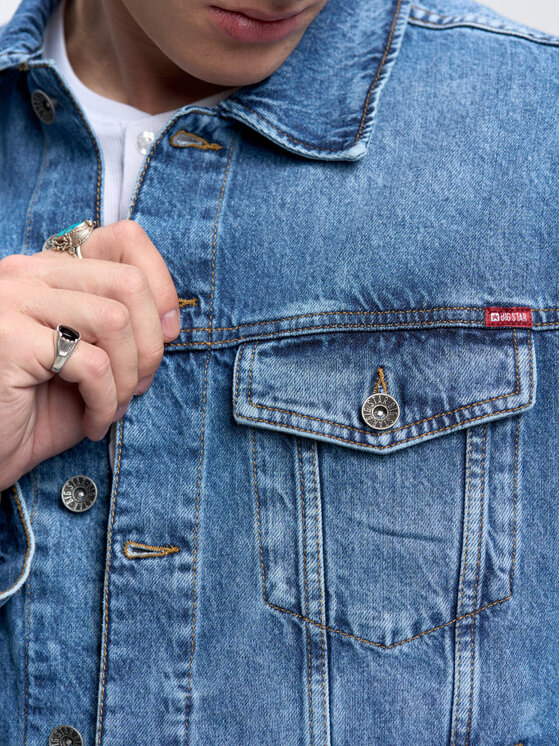 BIG STAR BIG STAR Kurtka jeansowa charlie_445 Niebieski Basic Fit