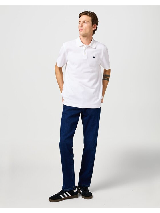 Wrangler Wrangler T-Shirt POLO SHIRT Biały Regular Fit