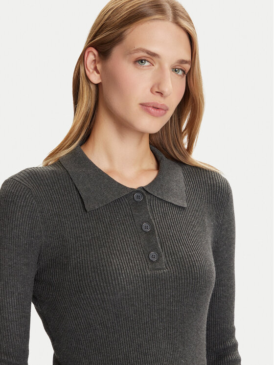 Vero Moda Vero Moda Sweter Siljerib 10336674 Szary Slim Fit
