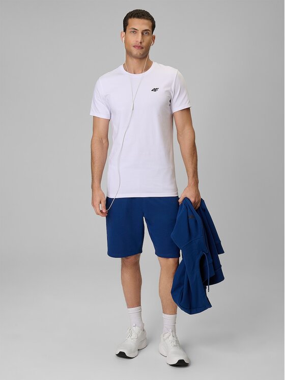4F 4F T-shirt 4FRMM00TTSHM4193-10S Bianco Slim Fit