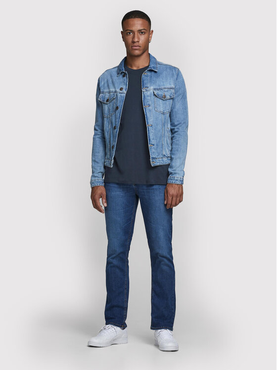 Jack & Jones Jack & Jones Majica Orrganic Basic 12156101 Mornarsko modra Slim Fit