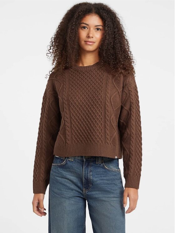 Guess Jeans Guess Jeans Πουλόβερ 178813 Καφέ Classic Fit