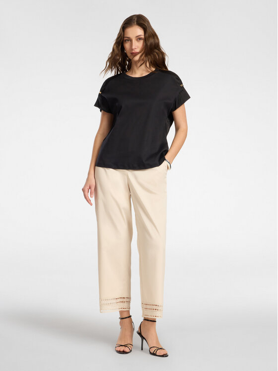 Elena Mirò Elena Mirò T-Shirt G066Z100589N033 Czarny Regular Fit