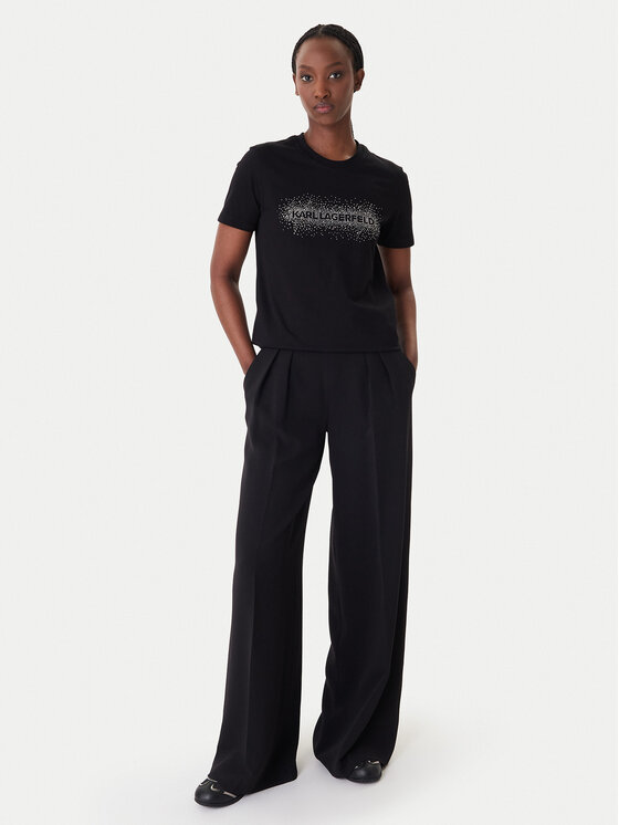 KARL LAGERFELD KARL LAGERFELD Tričko B1W17030 Čierna Regular Fit