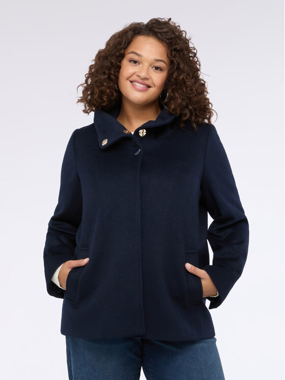 Fiorella Rubino Fiorella Rubino Cappotto 8394T100349N034 Blu A-Line Fit